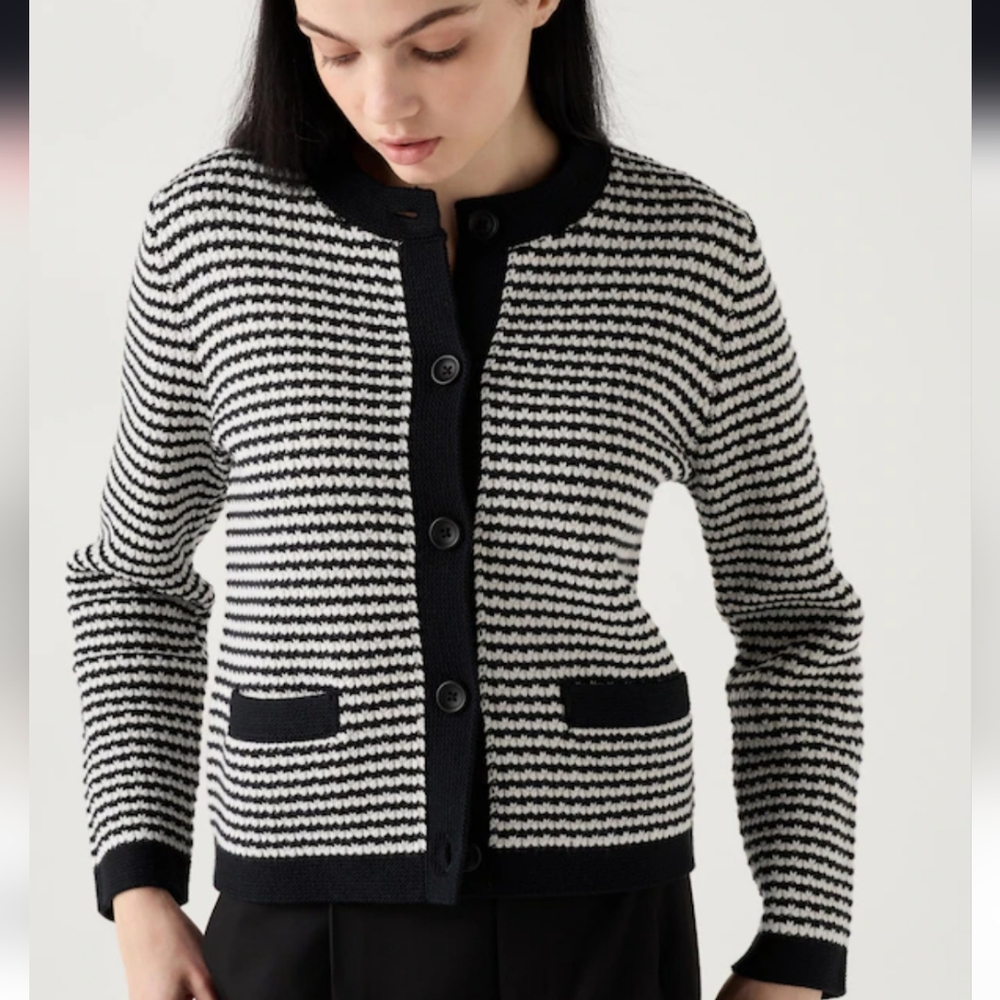 Knitted Short Jacket | Striped